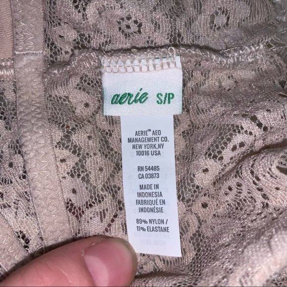 Aerie Bralette Women’s Size Small Antique Rose Pink Eyelash Lace Racerback - Picture 10 of 10